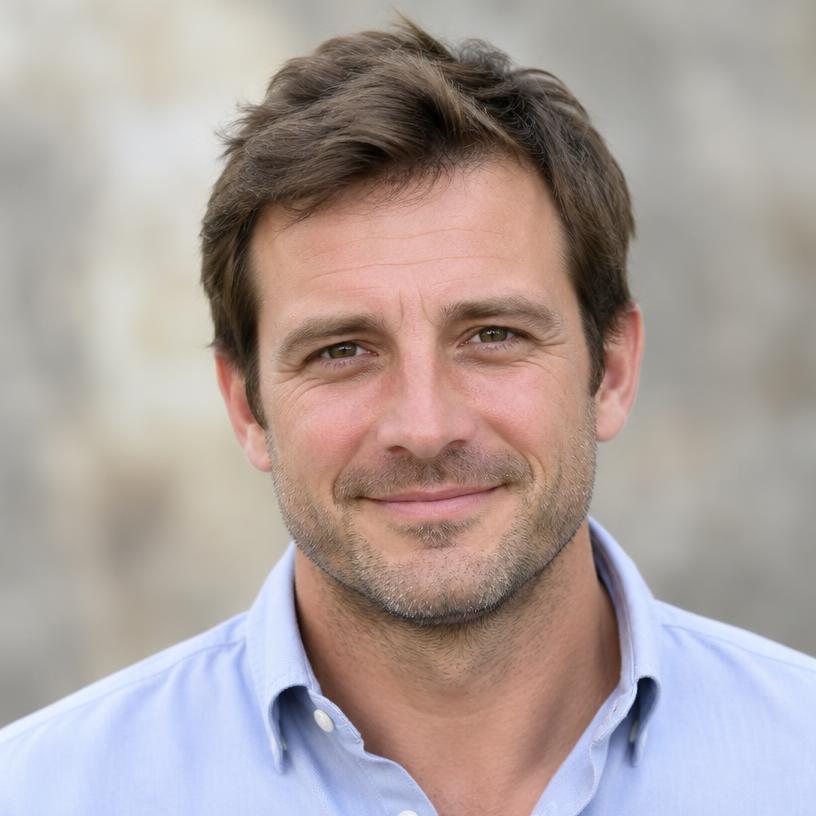Portrait fictif de Julien M., généré par IA